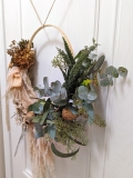 Wieniec boho w naturalnych odcieniach